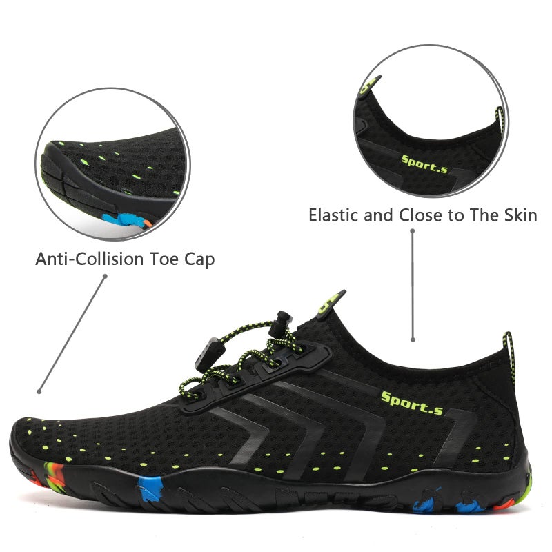 WateLves Water Shoes Mens Womens Beach Swim Shoes Quick-Dry Aqua Socks Pool Shoes for Surf Yoga Water Aerobics (Classic Black, 42) - Image 5